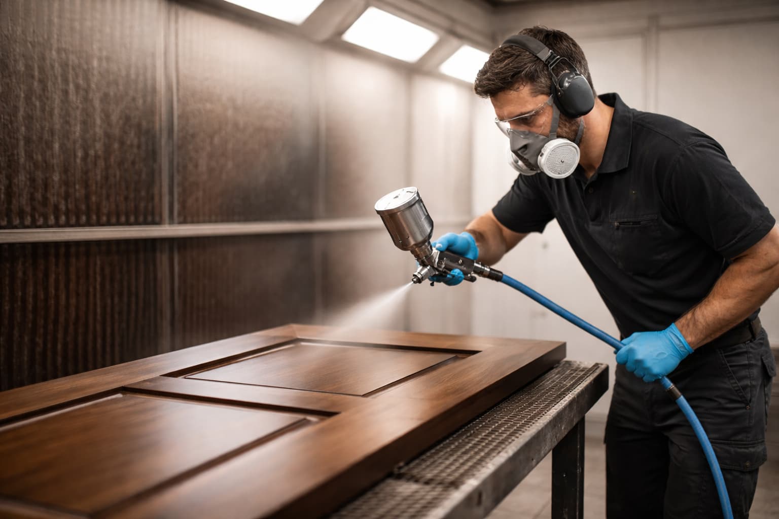 Kapı boyama işlemi